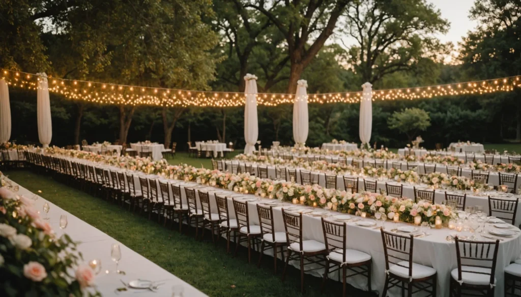 disposition table mariage pour 100 personnes